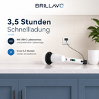 BRILLAVO Brosse de nettoyage sans fil 7-en-1 Plus de brillance. Moins d'effort.